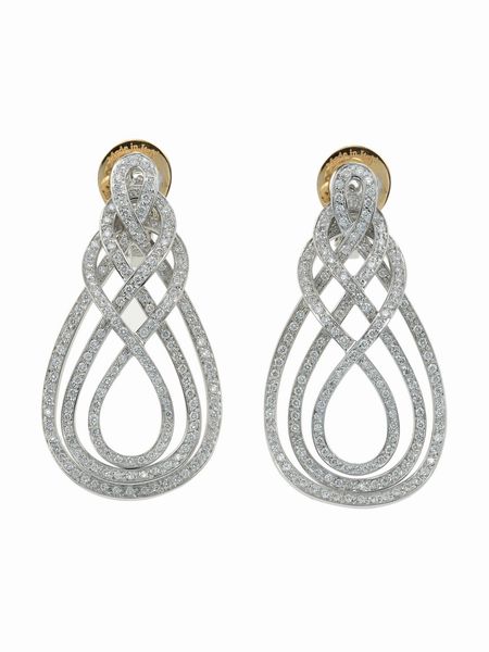 Damiani. Orecchini Vittoriana con diamanti per ct 2.17  - Asta Gioielli - Associazione Nazionale - Case d'Asta italiane