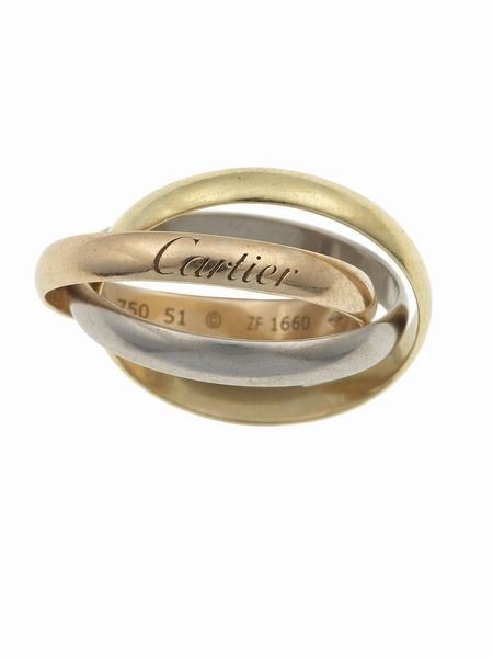 Cartier. Anello Trinity  - Asta Gioielli - Associazione Nazionale - Case d'Asta italiane