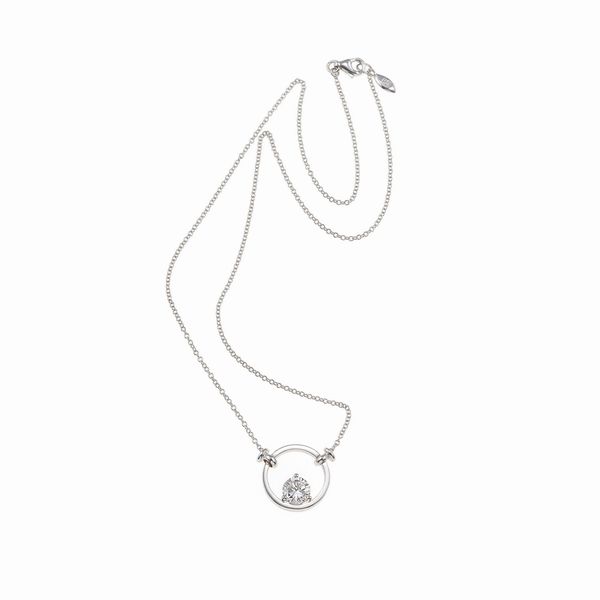 Pendente con diamante centrale di ct 0.97 circa  - Asta Gioielli - Associazione Nazionale - Case d'Asta italiane