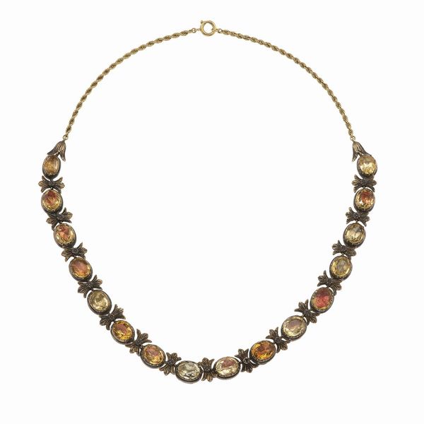 Girocollo con quarzi  - Asta Gioielli - Associazione Nazionale - Case d'Asta italiane