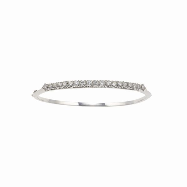 Bracciale rigido con diamanti per ct 1.80 circa  - Asta Gioielli - Associazione Nazionale - Case d'Asta italiane