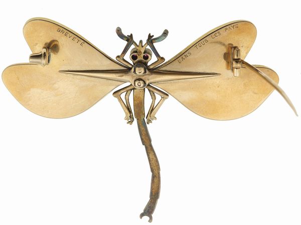 Spilla libellula con smalti  - Asta Gioielli - Associazione Nazionale - Case d'Asta italiane