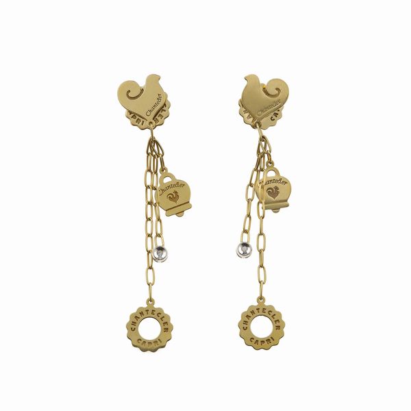 Chantecler. Orecchini Anima con piccoli diamanti  - Asta Gioielli - Associazione Nazionale - Case d'Asta italiane