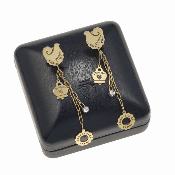 Chantecler. Orecchini Anima con piccoli diamanti  - Asta Gioielli - Associazione Nazionale - Case d'Asta italiane