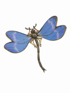 Spilla libellula con smalti  - Asta Gioielli - Associazione Nazionale - Case d'Asta italiane