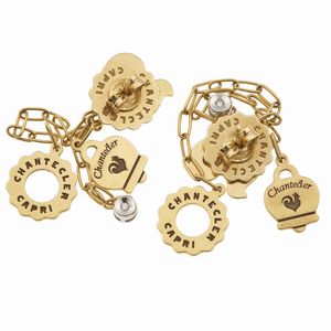 Chantecler. Orecchini Anima con piccoli diamanti  - Asta Gioielli - Associazione Nazionale - Case d'Asta italiane