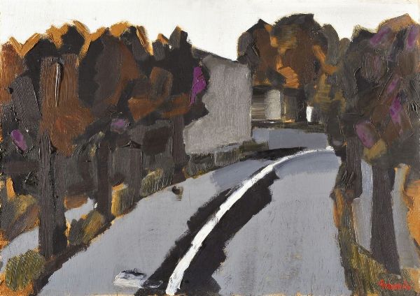 Renzo Grazzini : Strada  - Asta PARADE II - Dipinti e Disegni del XIX e XX secolo - Associazione Nazionale - Case d'Asta italiane