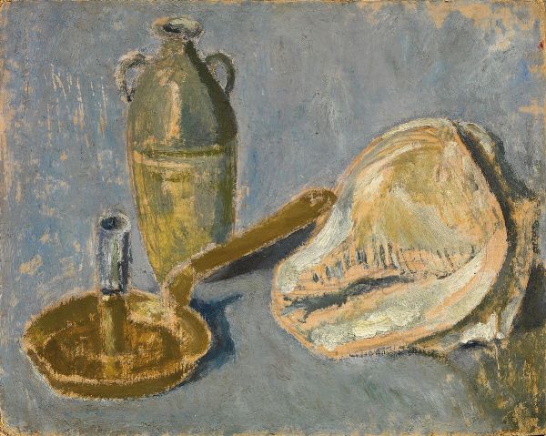 Raffaello Arcangelo Salimbeni : Natura morta con conchiglia  - Asta PARADE II - Dipinti e Disegni del XIX e XX secolo - Associazione Nazionale - Case d'Asta italiane