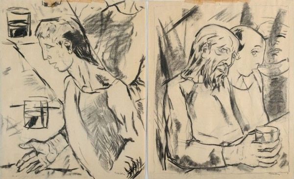 Renzo Grazzini : Due studi per l'Ultima cena  - Asta PARADE II - Dipinti e Disegni del XIX e XX secolo - Associazione Nazionale - Case d'Asta italiane