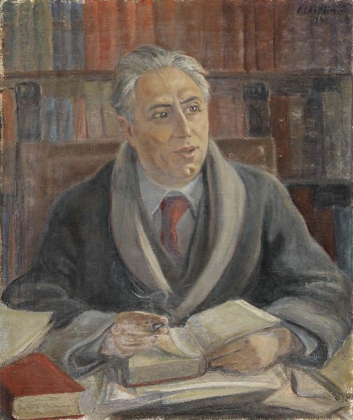 Elisabeth Chaplin : Ritratto di Luigi Russo  - Asta PARADE II - Dipinti e Disegni del XIX e XX secolo - Associazione Nazionale - Case d'Asta italiane