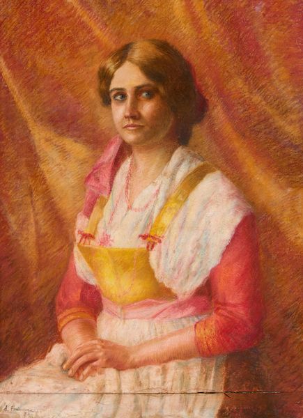 Ignoto fine XIX - inizio XX secolo : Ritratto di giovinetta  - Asta PARADE II - Dipinti e Disegni del XIX e XX secolo - Associazione Nazionale - Case d'Asta italiane