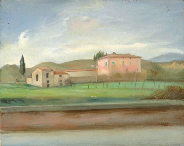 Fernando Bernardini : Terranova Bracciolini  - Asta PARADE II - Dipinti e Disegni del XIX e XX secolo - Associazione Nazionale - Case d'Asta italiane