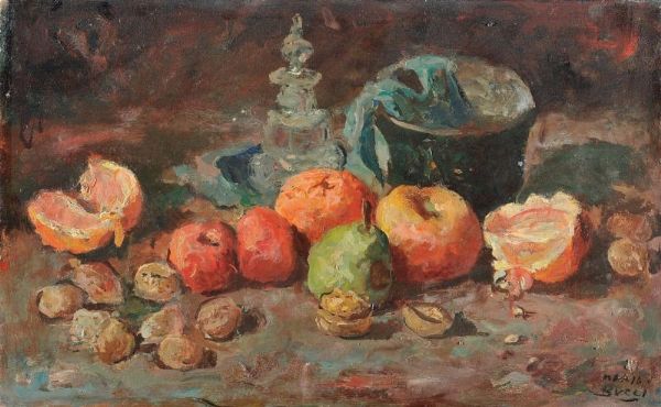 Mario Bucci : Natura morta  - Asta PARADE II - Dipinti e Disegni del XIX e XX secolo - Associazione Nazionale - Case d'Asta italiane