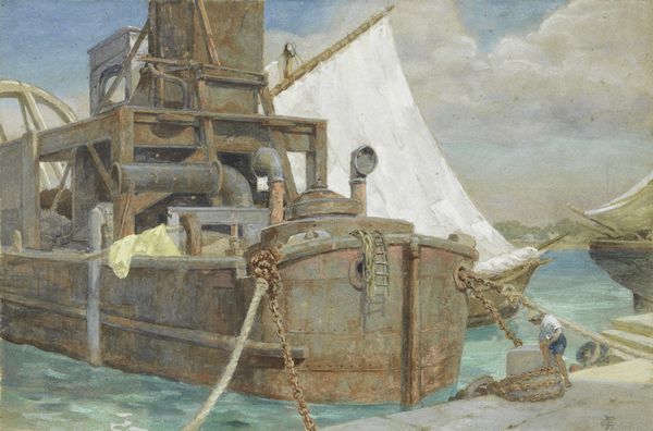 Ignoto del XX secolo : Sul molo  - Asta PARADE II - Dipinti e Disegni del XIX e XX secolo - Associazione Nazionale - Case d'Asta italiane