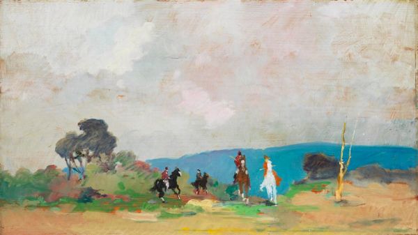 Renato Natali : Campagna maremmana  - Asta PARADE II - Dipinti e Disegni del XIX e XX secolo - Associazione Nazionale - Case d'Asta italiane