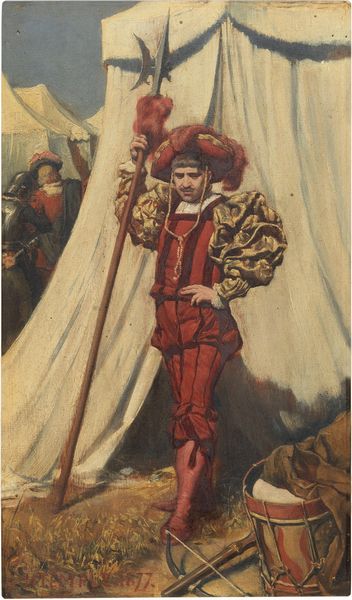 Hans Temple : Alabardiere  - Asta PARADE II - Dipinti e Disegni del XIX e XX secolo - Associazione Nazionale - Case d'Asta italiane