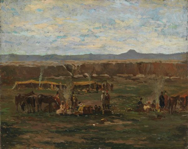 ALBERTO PASINI : Sosta (Shiraz a Ispahan allo spuntar dell'aurora)  - Asta PARADE II - Dipinti e Disegni del XIX e XX secolo - Associazione Nazionale - Case d'Asta italiane