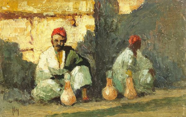 Ignoto del XX secolo : Figure arabe  - Asta PARADE II - Dipinti e Disegni del XIX e XX secolo - Associazione Nazionale - Case d'Asta italiane