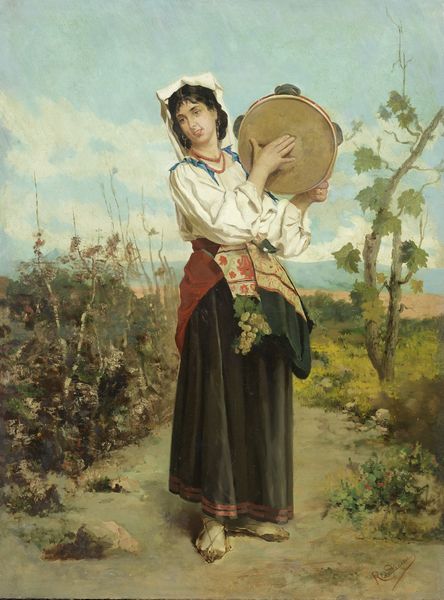 Carlo Randanini : Ciociara con cembalo  - Asta PARADE II - Dipinti e Disegni del XIX e XX secolo - Associazione Nazionale - Case d'Asta italiane