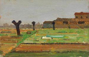Giuseppe Leoni - Paesaggio lombardo