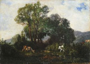 Giuseppe Palizzi (attr. a) - Fontainebleau