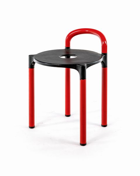 Anna Castelli Ferrieri : Sgabello mod. Polo  - Asta Design e Arti Decorative del XX Secolo - Associazione Nazionale - Case d'Asta italiane