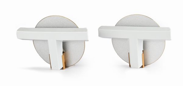 AFRA E TOBIA SCARPA : Coppia di applique mod. Oti per Flos  - Asta Design e Arti Decorative del XX Secolo - Associazione Nazionale - Case d'Asta italiane