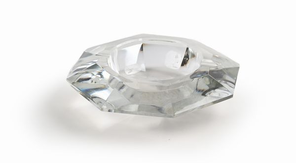 Posacenere vintage in cristallo di forma ottagonale  - Asta Design e Arti Decorative del XX Secolo - Associazione Nazionale - Case d'Asta italiane