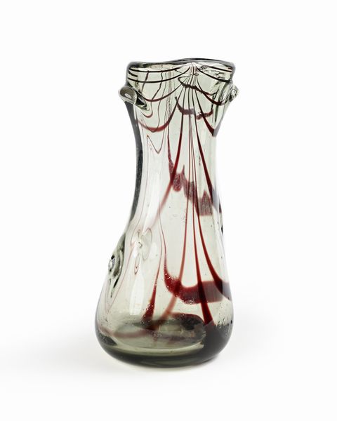 Vaso in vetro pesante incolore con striature viola  - Asta Design e Arti Decorative del XX Secolo - Associazione Nazionale - Case d'Asta italiane