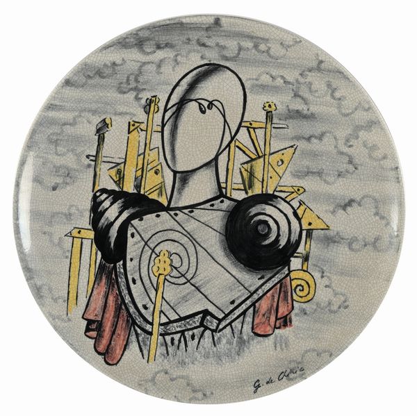 Giorgio de Chirico : Il trovatore tra le nubi  - Asta Design e Arti Decorative del XX Secolo - Associazione Nazionale - Case d'Asta italiane