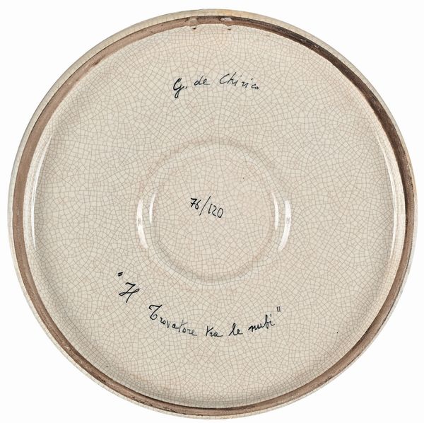 Giorgio de Chirico : Il trovatore tra le nubi  - Asta Design e Arti Decorative del XX Secolo - Associazione Nazionale - Case d'Asta italiane