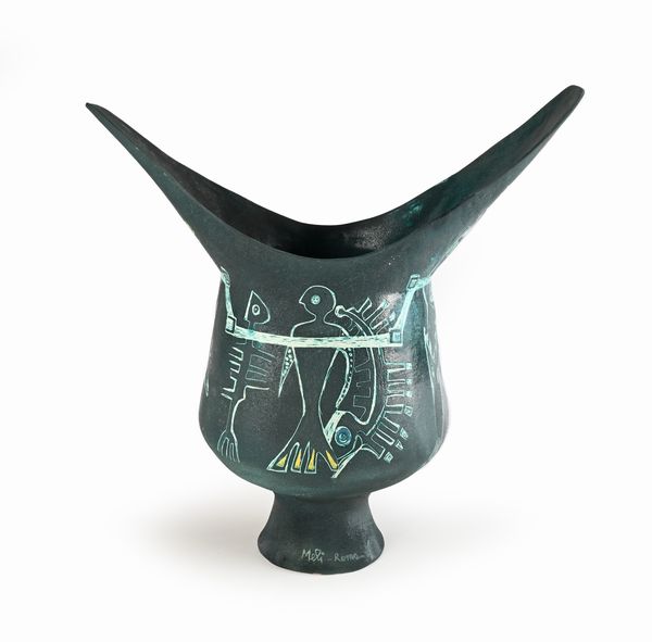 Salvatore  Meli : Grande vaso in ceramica  - Asta Design e Arti Decorative del XX Secolo - Associazione Nazionale - Case d'Asta italiane