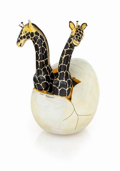 Lourdes Rodriguez : Uovo e due giraffe  - Asta Design e Arti Decorative del XX Secolo - Associazione Nazionale - Case d'Asta italiane