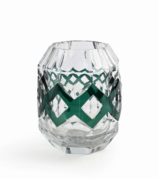 Vaso in cristallo Art Dec, Val Saint Lambert, mod. Tripoli  - Asta Design e Arti Decorative del XX Secolo - Associazione Nazionale - Case d'Asta italiane
