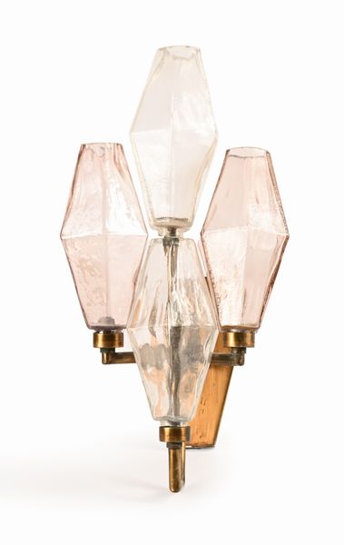 Carlo Scarpa : Applique Poliedri produzione Venini  - Asta Design e Arti Decorative del XX Secolo - Associazione Nazionale - Case d'Asta italiane