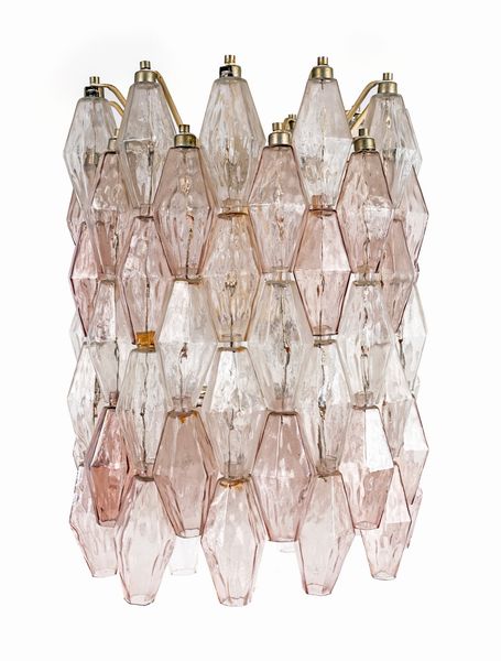 Carlo Scarpa : Lampadario Poliedri produzione Venini  - Asta Design e Arti Decorative del XX Secolo - Associazione Nazionale - Case d'Asta italiane