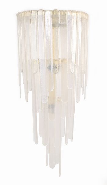 CARLO NASON : Grande lampadario a 10 luci da soffitto produzione Mazzega  - Asta Design e Arti Decorative del XX Secolo - Associazione Nazionale - Case d'Asta italiane