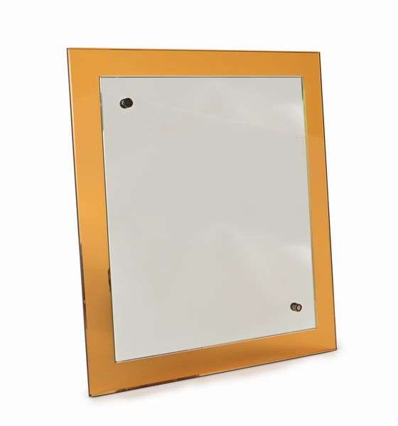 Specchio da tavolo in vetro giallo  - Asta Design e Arti Decorative del XX Secolo - Associazione Nazionale - Case d'Asta italiane