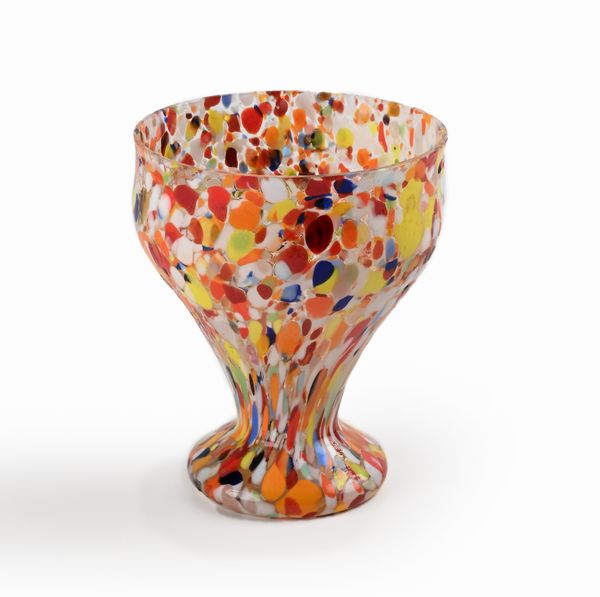 Coppa in vetro soffiato multicolore, arte vetraria muranese, XX secolo  - Asta Design e Arti Decorative del XX Secolo - Associazione Nazionale - Case d'Asta italiane