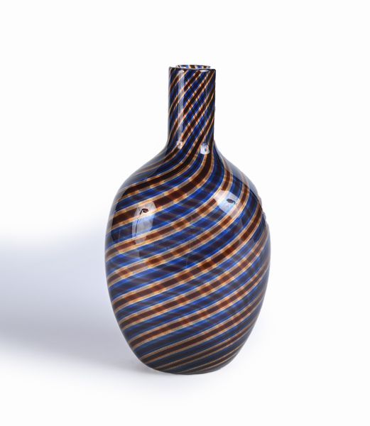 Barovier e Toso - Vaso in vetro soffiato serie Spira Aurata, arte vetraria muranese  - Asta Design e Arti Decorative del XX Secolo - Associazione Nazionale - Case d'Asta italiane