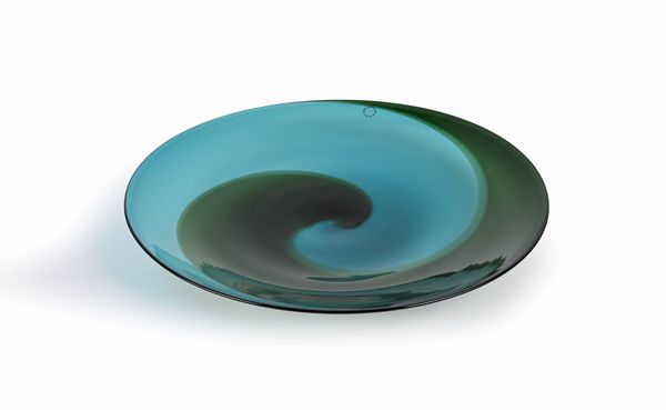 TAPIO WIRKKALA : Piatto in vetro di Murano dalla serie Coreani  - Asta Design e Arti Decorative del XX Secolo - Associazione Nazionale - Case d'Asta italiane