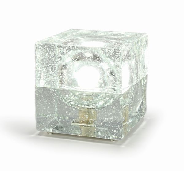Lampada da tavolo Ice Glass, prod. Muller & Zimmer, Germania  - Asta Design e Arti Decorative del XX Secolo - Associazione Nazionale - Case d'Asta italiane