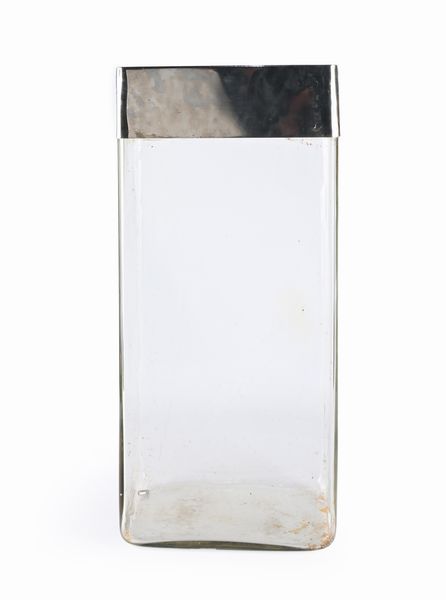 Portaombrelli in vetro con fascia in metallo argentato  - Asta Design e Arti Decorative del XX Secolo - Associazione Nazionale - Case d'Asta italiane