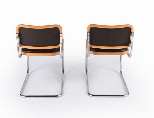 Marcel Breuer : Coppia di sedie Cesca mod. B32  - Asta Design e Arti Decorative del XX Secolo - Associazione Nazionale - Case d'Asta italiane