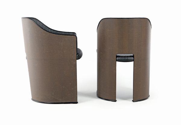 AFRA E TOBIA SCARPA : Due poltroncine 8551 dalla serie Artona per Maxalto B&B  - Asta Design e Arti Decorative del XX Secolo - Associazione Nazionale - Case d'Asta italiane