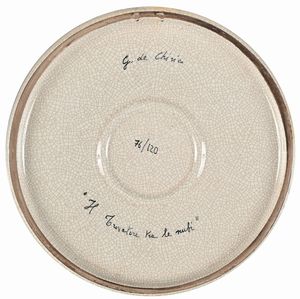 Giorgio de Chirico : Il trovatore tra le nubi  - Asta Design e Arti Decorative del XX Secolo - Associazione Nazionale - Case d'Asta italiane