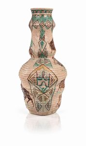Vaso in ceramica decorata con scene di caccia e motivi geometrici  - Asta Design e Arti Decorative del XX Secolo - Associazione Nazionale - Case d'Asta italiane
