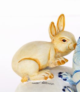 Lourdes Rodriguez : Due lepri ed un uovo  - Asta Design e Arti Decorative del XX Secolo - Associazione Nazionale - Case d'Asta italiane