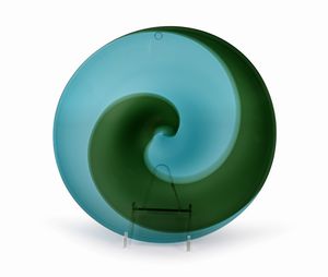 TAPIO WIRKKALA : Piatto in vetro di Murano dalla serie Coreani  - Asta Design e Arti Decorative del XX Secolo - Associazione Nazionale - Case d'Asta italiane