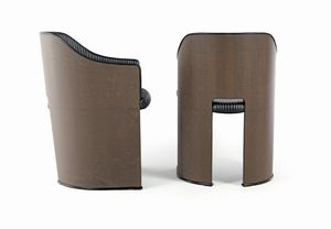 AFRA E TOBIA SCARPA : Due poltroncine 8551 dalla serie Artona per Maxalto B&B  - Asta Design e Arti Decorative del XX Secolo - Associazione Nazionale - Case d'Asta italiane